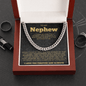 To my nephew necklace - Cuban Chain Necklace For Nephew From Aunt/Uncle, Nephew Birthday Gift From Uncle, Graduation Gift For Nephew, Present for Nephew, Christmas Gift For Nephew - Beauty Belliss
