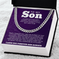 To My Son Necklace, Mother to Son Necklace, Son Necklace From Mom, Luxury Jewelry Gifts For My Son, Necklace Makes Unique Christmas, Graduation, Birthday Gifts For Son, Cuban Chain Gift For Men - Beauty Belliss