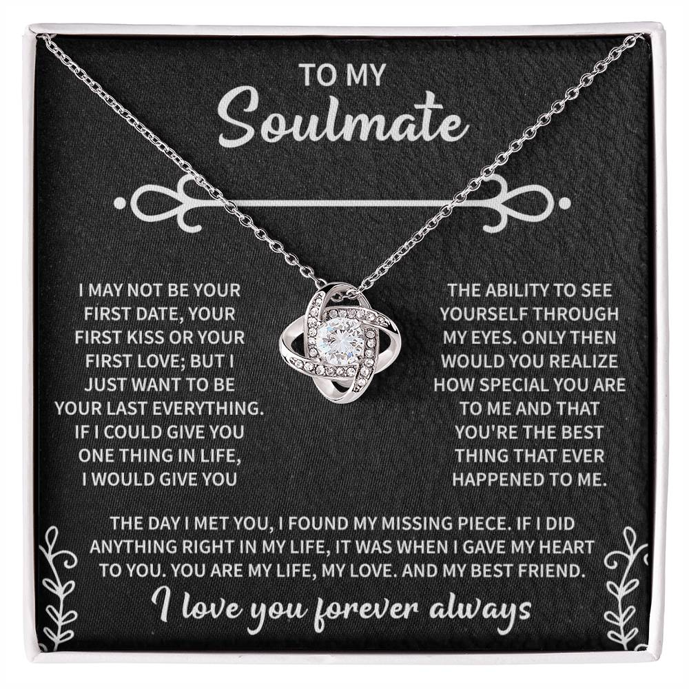 To My Soulmate Necklace, Soul Mate Necklace For Women, Beautiful Soulmates Jewelry For Her, Wedding Anniversary - Beauty Belliss