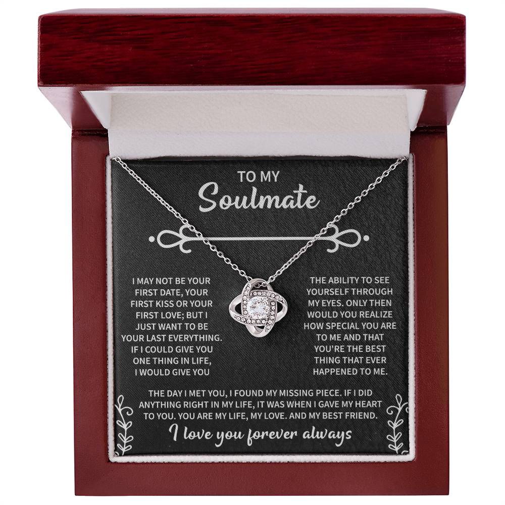To My Soulmate Necklace, Soul Mate Necklace For Women, Beautiful Soulmates Jewelry For Her, Wedding Anniversary - Beauty Belliss