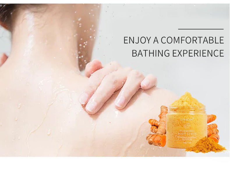 Turmeric Facial Scrub 220g – Exfoliating & Softening Body and Face Scrub for Radiant, Smooth Skin - Beauty Belliss