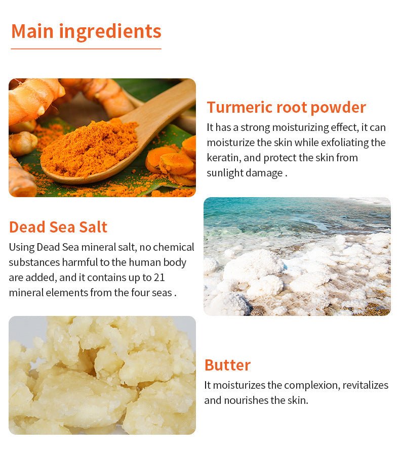 Turmeric Facial Scrub 220g – Exfoliating & Softening Body and Face Scrub for Radiant, Smooth Skin - Beauty Belliss