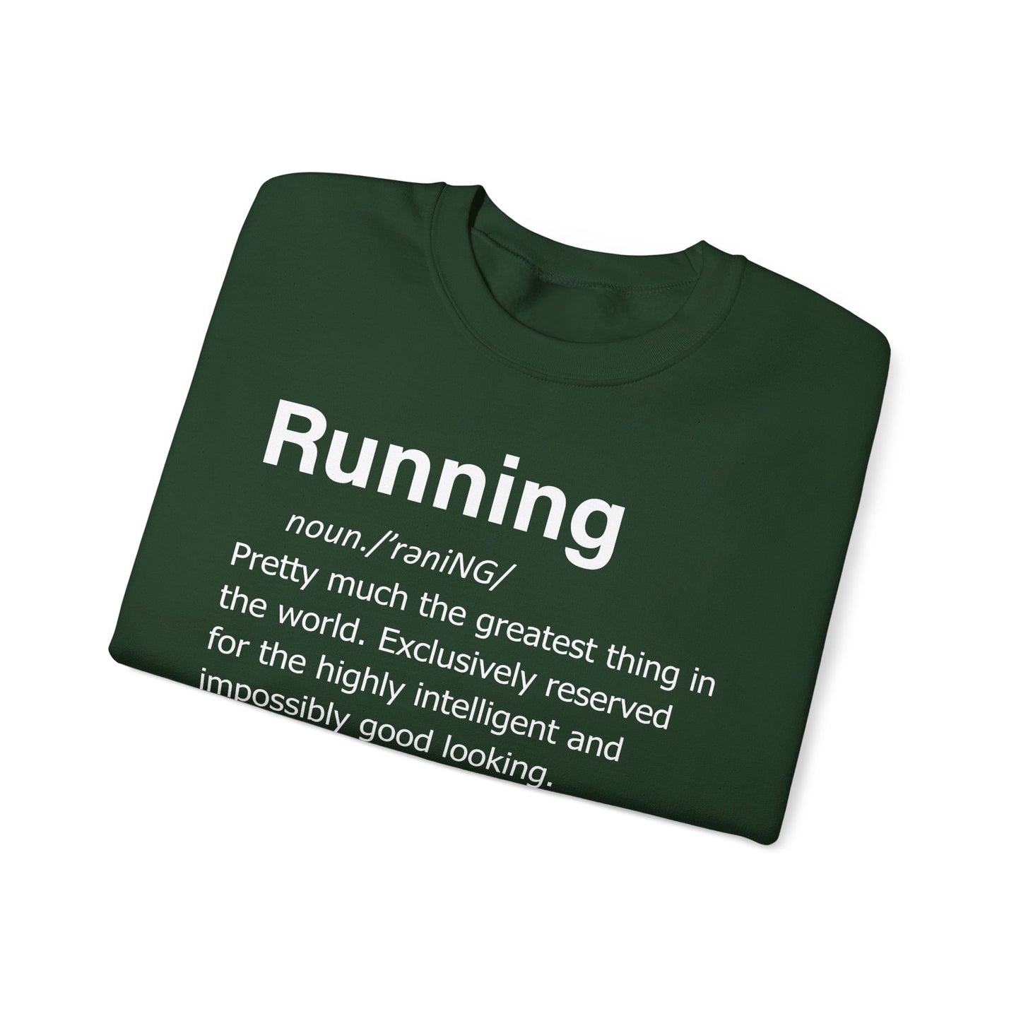 Running Definition Sweatshirt — Funny Runner Quotes, Fitness Humor Pullover Gift for Runners