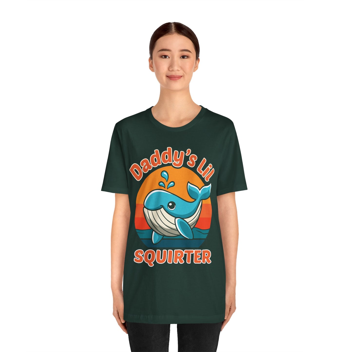 Funny Whale Dad Shirt - Daddy’s Lil Squirter shirt, Sarcastic Dad Humor Tee, Marine Life Ocean Lover Gift