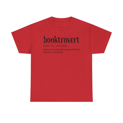 Booktrovert Definition Tee – "booktrovert" Literary Reader T‑Shirt