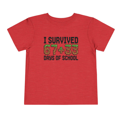 I Survived 67+33 Days of School - End-of-Year Graduation Shirt, School Humor T Shirt