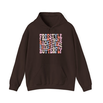 Swimming Hoodie - Freestyle Backstroke Breaststroke Butterfly Hoodie, Swimming Quotes