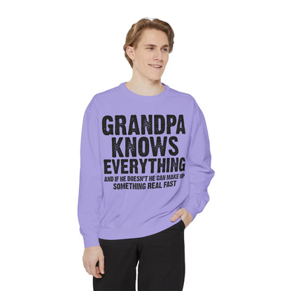Grandpa Knows Everything Sweatshirt – Funny Father’s Day Gift, Grandpa Quotes, Gift for Grandpa