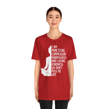 I Am Practicing Compassion So Don’t Piss Me Off T Shirt - Funny Quotes shirt, Sarcastic Quotes