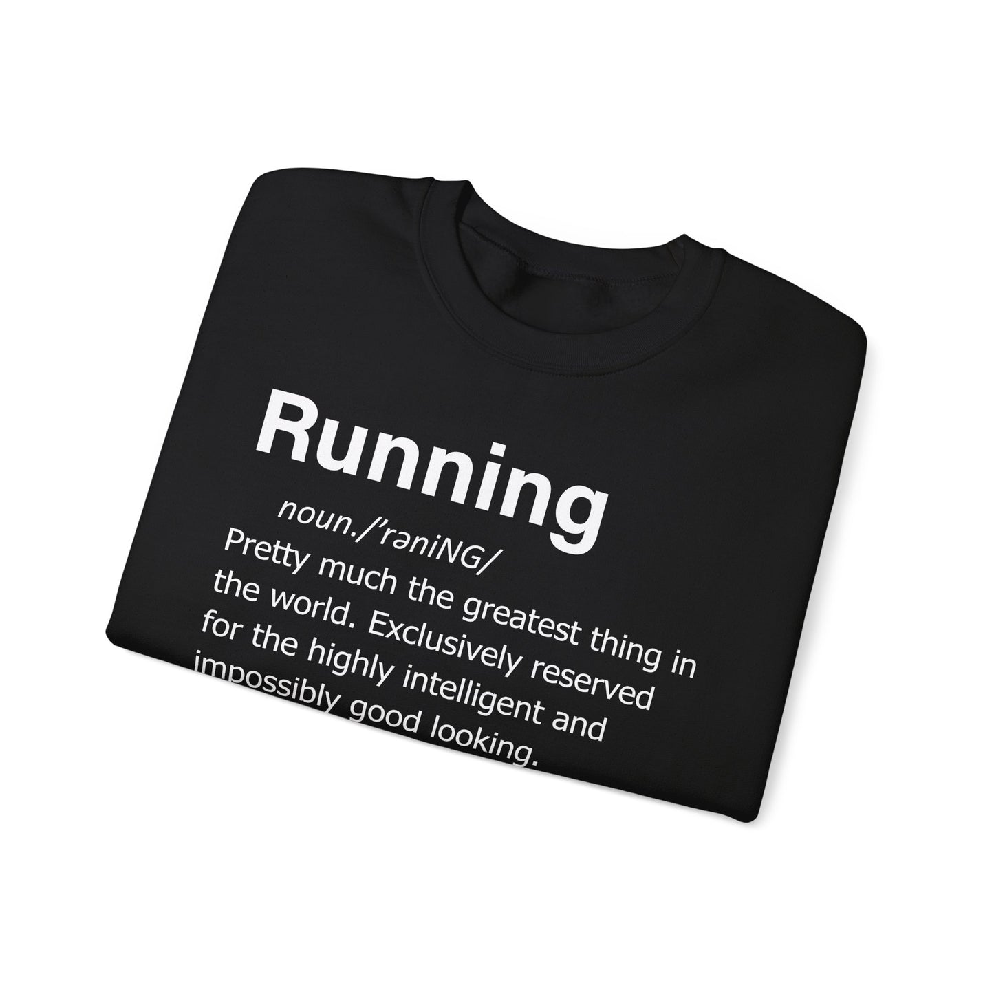 Running Definition Sweatshirt — Funny Runner Quotes, Fitness Humor Pullover Gift for Runners