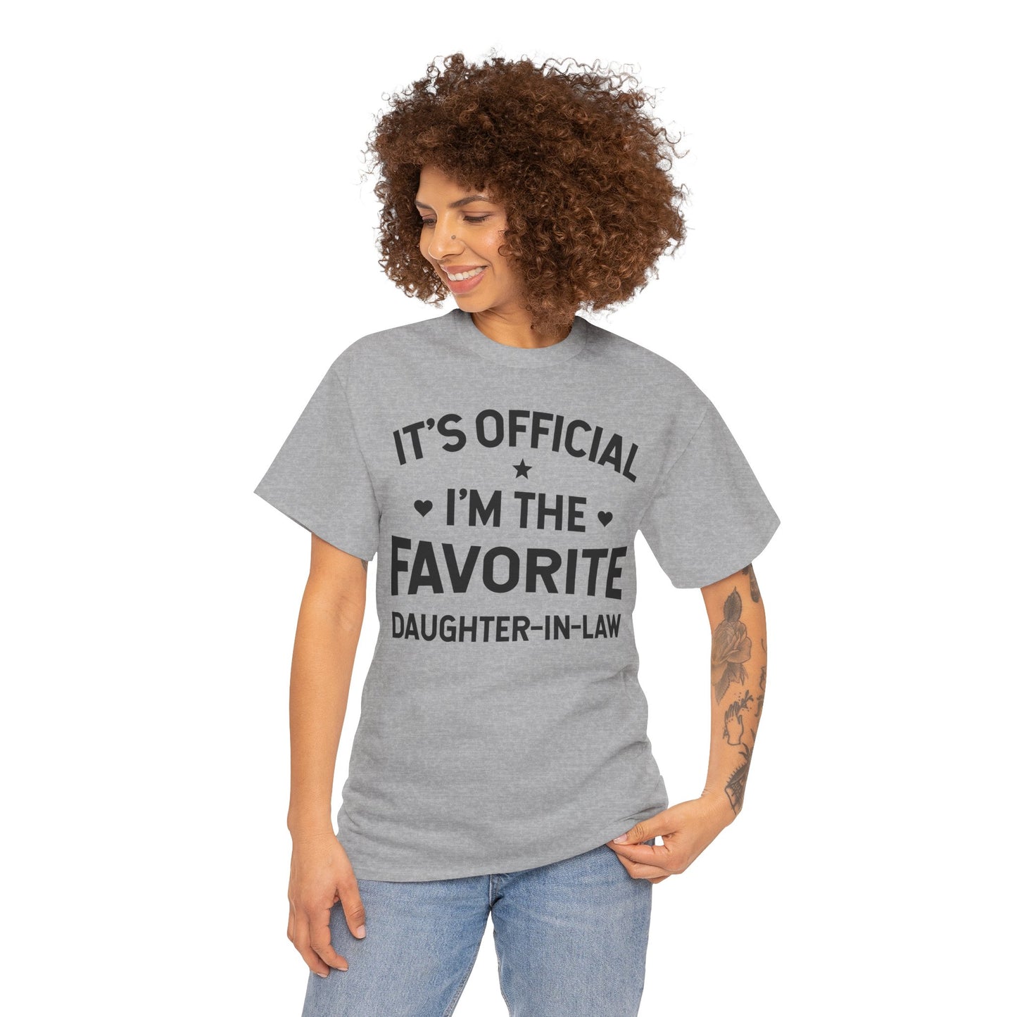 It’s Official I’m the Favorite Daughter in Law T Shirt, Funny Family Quote Gift Tee, Daughter in Law Humor T Shirt