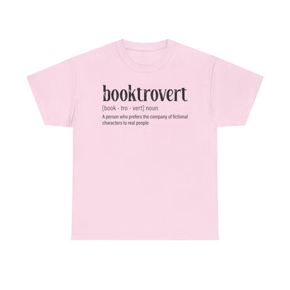 Booktrovert Definition Tee – "booktrovert" Literary Reader T‑Shirt