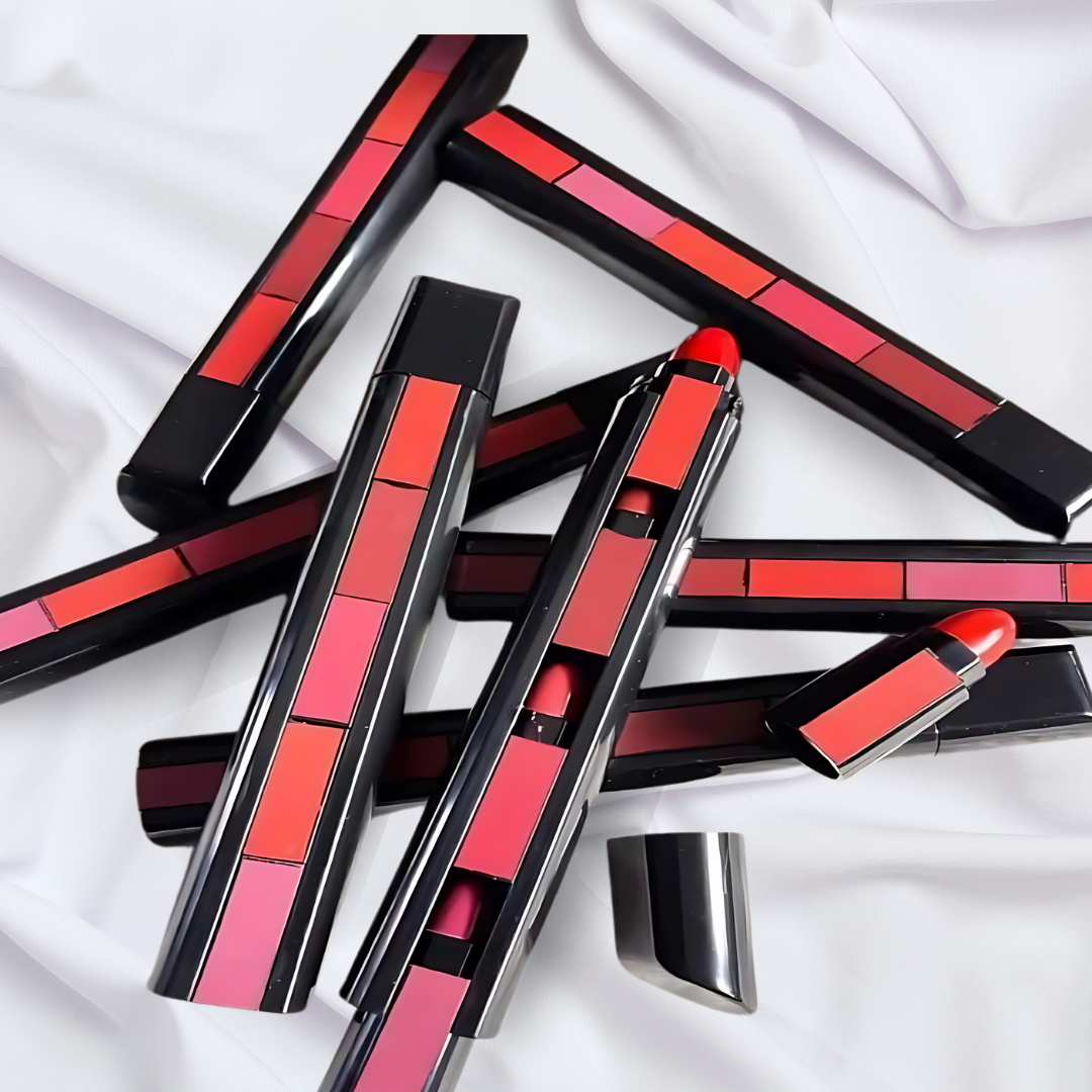 5-in-1 Velvet Matte Lipstick Set – Long-Lasting, 5 Color Combination