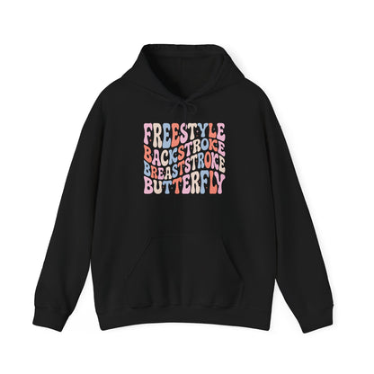 Swimming Hoodie - Freestyle Backstroke Breaststroke Butterfly Hoodie, Swimming Quotes
