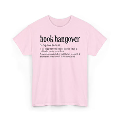 Book Hangover Definition T-Shirt - Literary Reader Tee - Book Lover Quote Tee for Readers