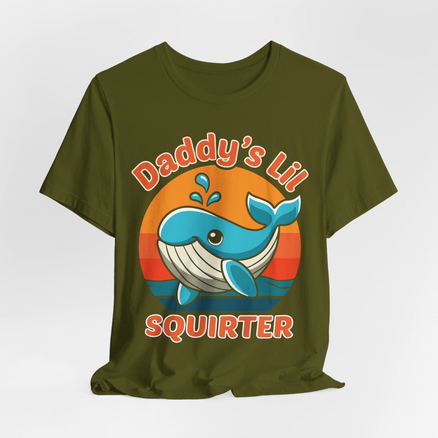 Funny Whale Dad Shirt - Daddy’s Lil Squirter shirt, Sarcastic Dad Humor Tee, Marine Life Ocean Lover Gift