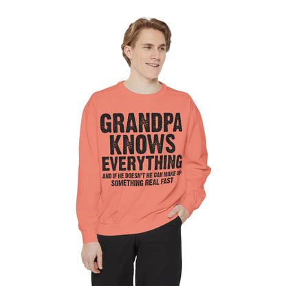 Grandpa Knows Everything Sweatshirt – Funny Father’s Day Gift, Grandpa Quotes, Gift for Grandpa