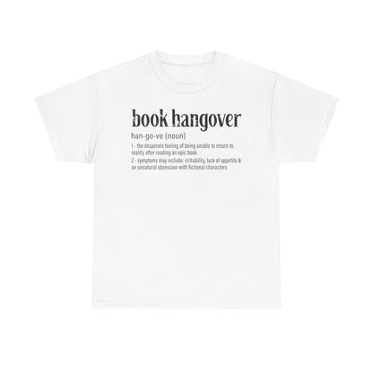 Book Hangover Definition T-Shirt - Literary Reader Tee - Book Lover Quote Tee for Readers