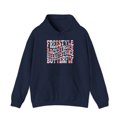 Swimming Hoodie - Freestyle Backstroke Breaststroke Butterfly Hoodie, Swimming Quotes