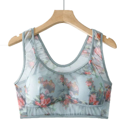 Women's Vest Plus Size Most Comfortable Mesh Wireless Bra for Middle-aged & Elderly