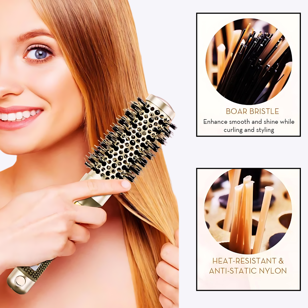 Round Hair Brush Professional Hair Styling Brush, Round Curling Brush Bristle