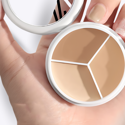 Waterproof Three-Color Concealer Palette – Full-Coverage & Moisturizing