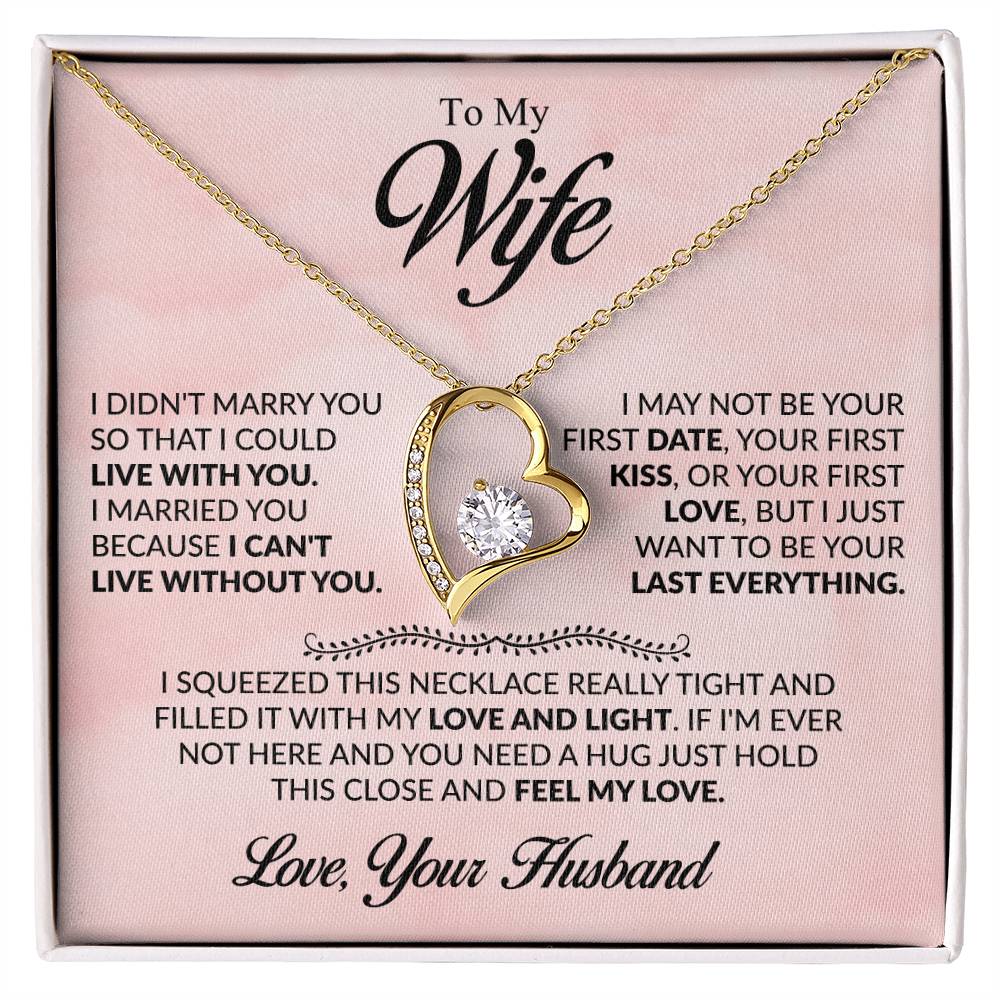 ALMOST SOLD OUT To My Beloved Wife - Heartfelt Necklace Gift to Make Her Smile, Cry, and Feel Loved - Beauty Belliss