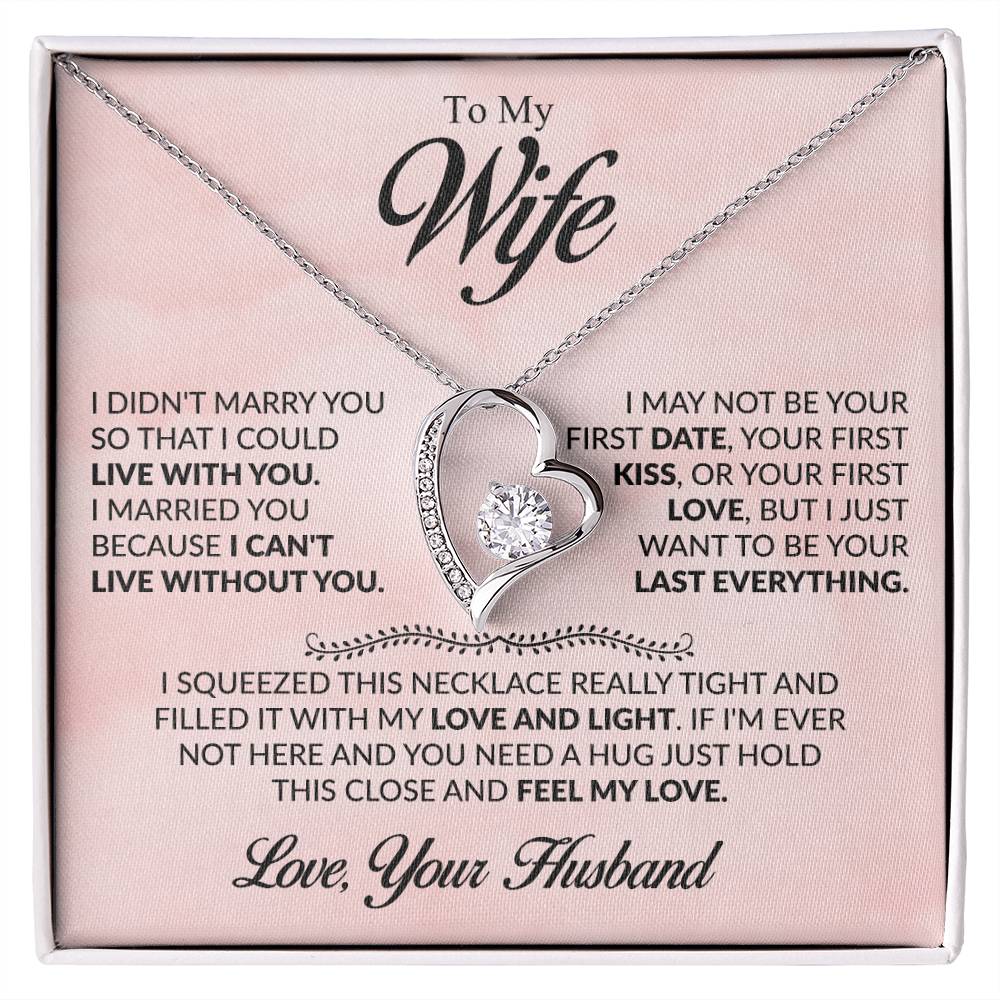 ALMOST SOLD OUT To My Beloved Wife - Heartfelt Necklace Gift to Make Her Smile, Cry, and Feel Loved - Beauty Belliss
