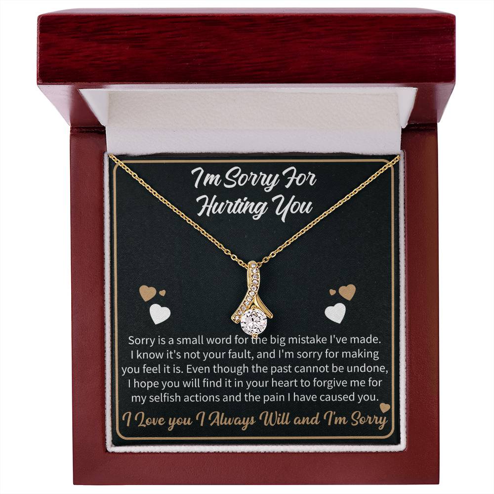 apology necklace presented in an elegant gift box for a meaningful moment