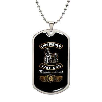 Like Father Like son - Luxury Graphic Dog Tag Necklace