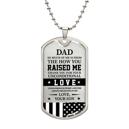 Dad Luxury Graphic Dog Tag Necklace