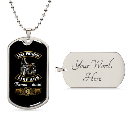 Like Father Like son - Luxury Graphic Dog Tag Necklace