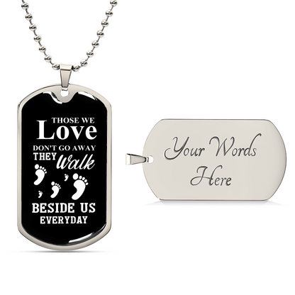 Those we love Luxury Graphic Dog Tag Necklace