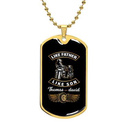 Like Father Like son - Luxury Graphic Dog Tag Necklace