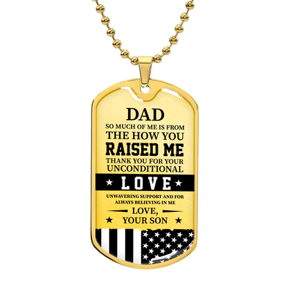 Dad Luxury Graphic Dog Tag Necklace