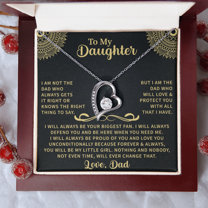 To my Daughter Forever Love Necklace