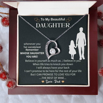 Special To My Daughter Necklace From Mom,  Beautiful Birthday Gift, Mother Daughter Necklace