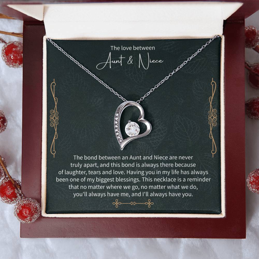 Aunt and Niece Necklace – Meaningful Gift from Aunt, Special Niece Jewelry, Heartfelt Auntie to Niece Gift