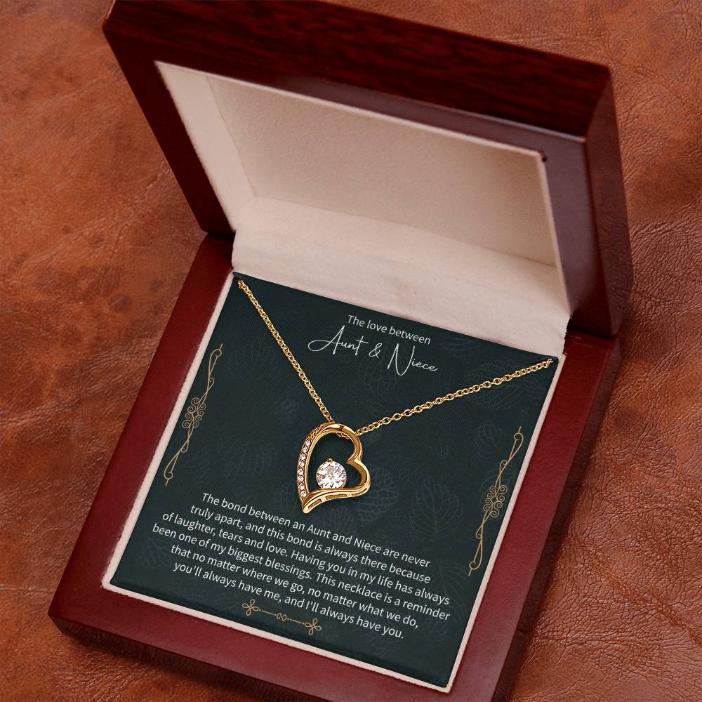 Aunt and Niece Necklace – Meaningful Gift from Aunt, Special Niece Jewelry, Heartfelt Auntie to Niece Gift