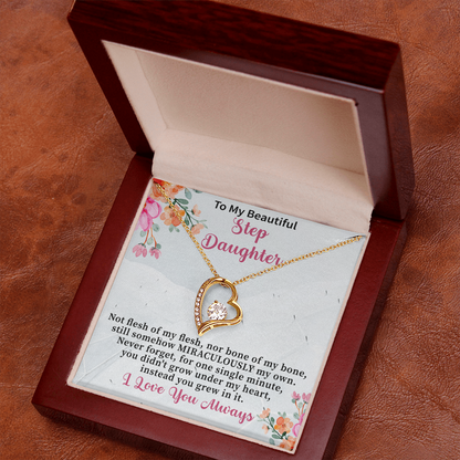 Stepdaughter Gifts from Stepmom Stepdad • Daughter Gift • Meaningful Jewelry for Women Girls • Mother Father to Stepdaughter Necklace