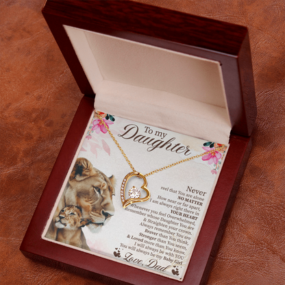 To My Daughter Graduation Gift, Forever Love Necklace for Daughter, Wedding Gift from Parents, Daughter Birthday Present, Soul Daughter Jewelry