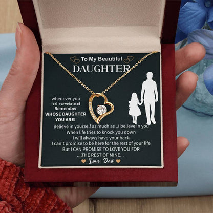 Special To My Daughter Necklace From Mom,  Beautiful Birthday Gift, Mother Daughter Necklace