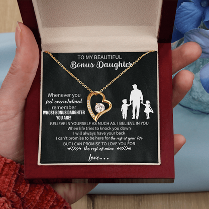 To my beautiful Daughter necklace From Mom, Heartfelt Message, Elegant Jewelry Box, Unique Mothers Day Keepsake, Beautiful Birthday Gift, Premium Mother Daughter Necklace