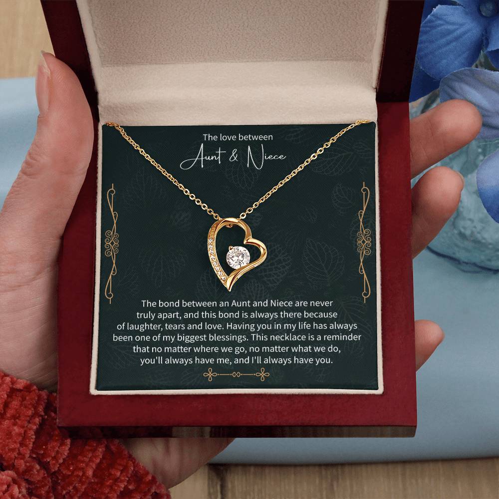 Aunt and Niece Necklace – Meaningful Gift from Aunt, Special Niece Jewelry, Heartfelt Auntie to Niece Gift