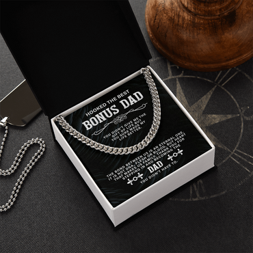 To My Bonus Dad- Cuban Chain Necklace