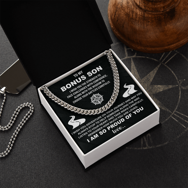 To my Bonus son Cuban Link Chain