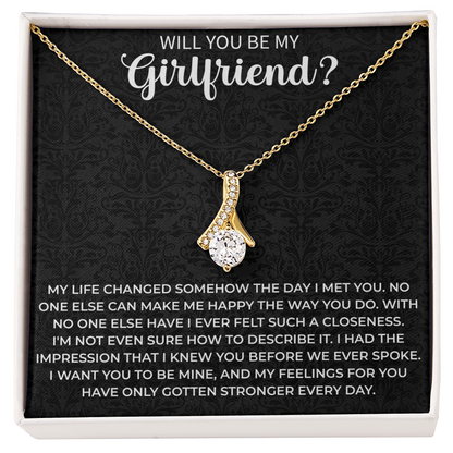 will you be my girlfriend necklace - Girlfriend Idea Gift,  Proposal Jewelry, Creative Ways To Ask A Girl Out Gift