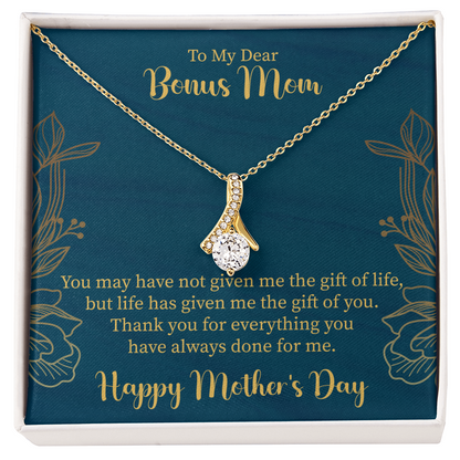 Bonus Mom Necklace Gift, Stepmother Stepmom Gift, Mother's Day Gift