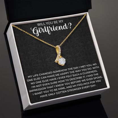 will you be my girlfriend necklace - Girlfriend Idea Gift,  Proposal Jewelry, Creative Ways To Ask A Girl Out Gift