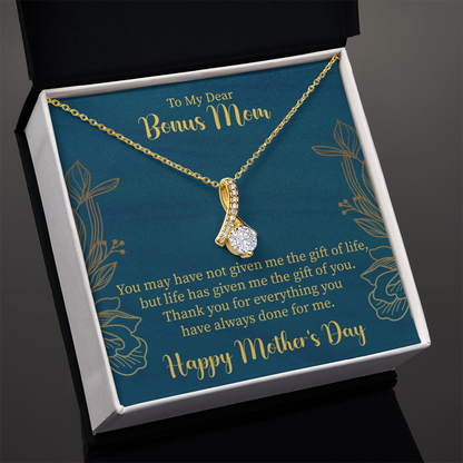 Bonus Mom Necklace Gift, Stepmother Stepmom Gift, Mother's Day Gift